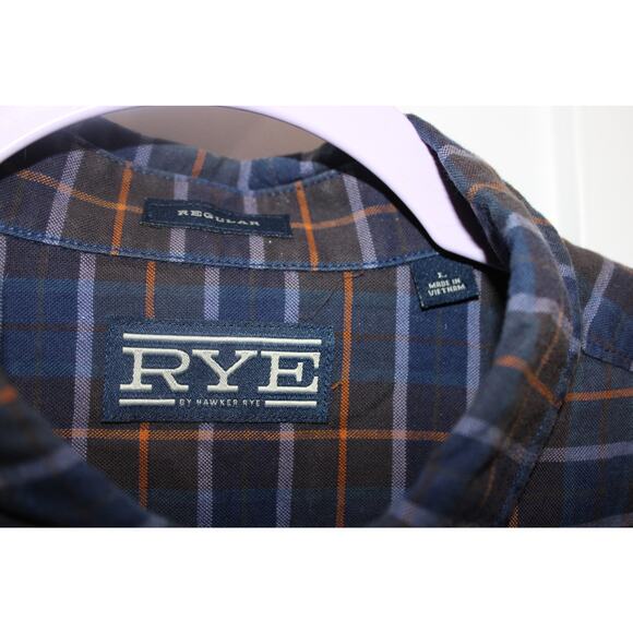 Hawker Rye Plaid Button Down Long sleeve Men's Large - Picture 2 of 5